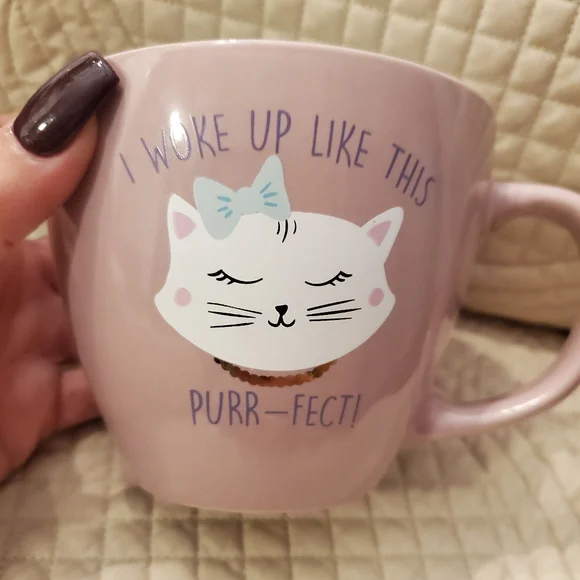 "I Woke Up Like This Purr-Fect!" Cat Mug - Picture 1 of 6
